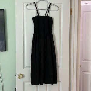 Boohoo Women Shirred Sleeve Midi Dress US size 8 Adjustable Spaghetti Straps